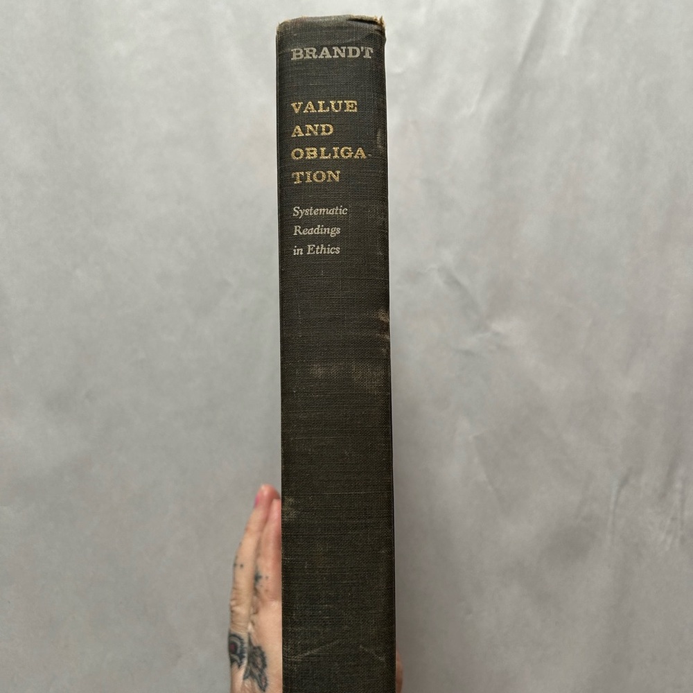 Value And Obligation Hard Cover 1961